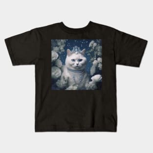 White British Shorthair Cat Kids T-Shirt